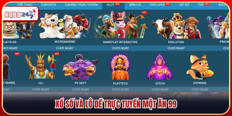 Xổ số online với tỷ lệ trả thưởng lên đến 1 ăn 99